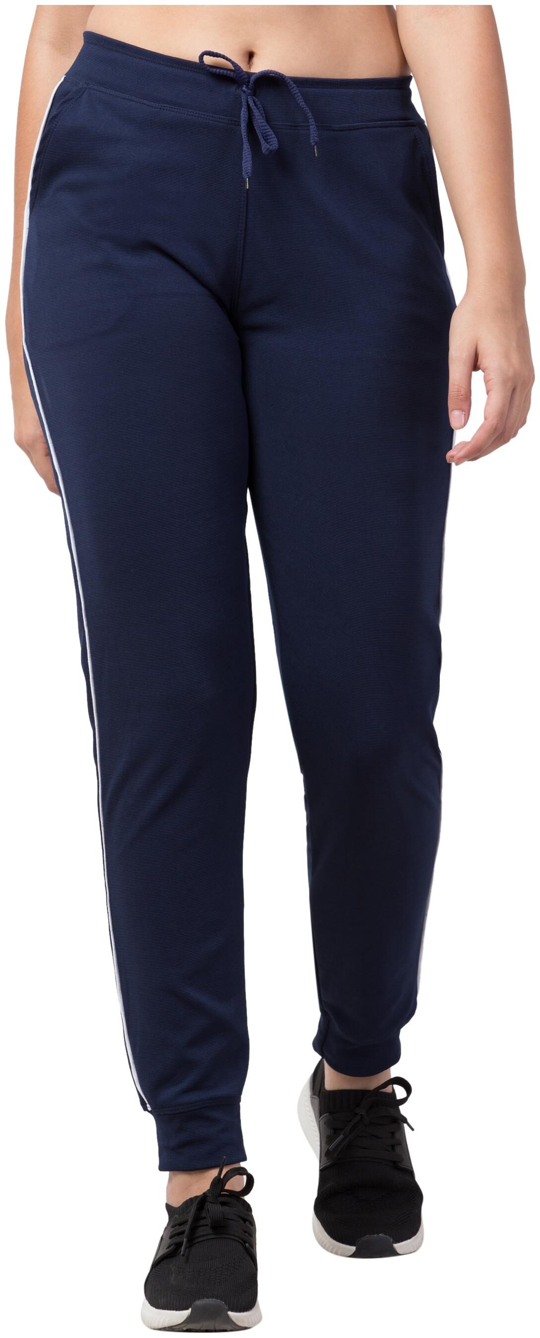 

VESTILO Polyester Self Design Navy Track Pants