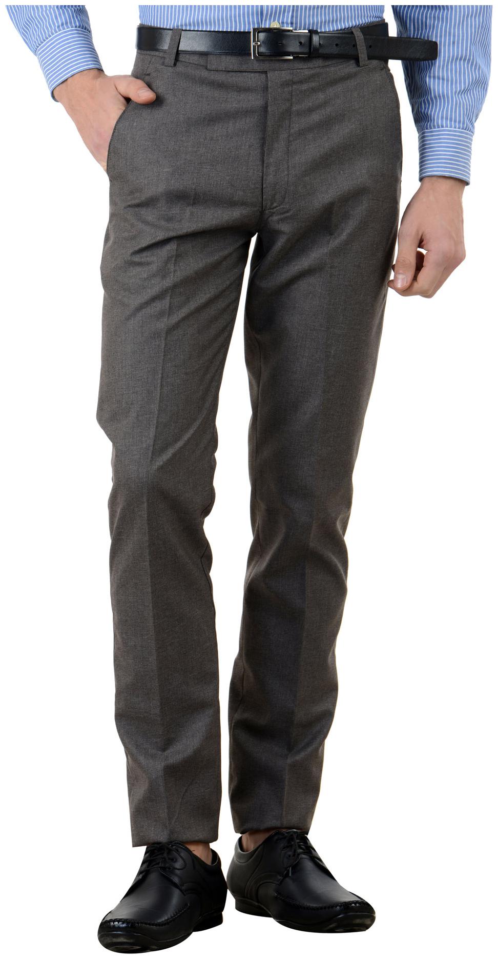 

VESTILO Men Solid Slim Fit Formal Trouser - Grey