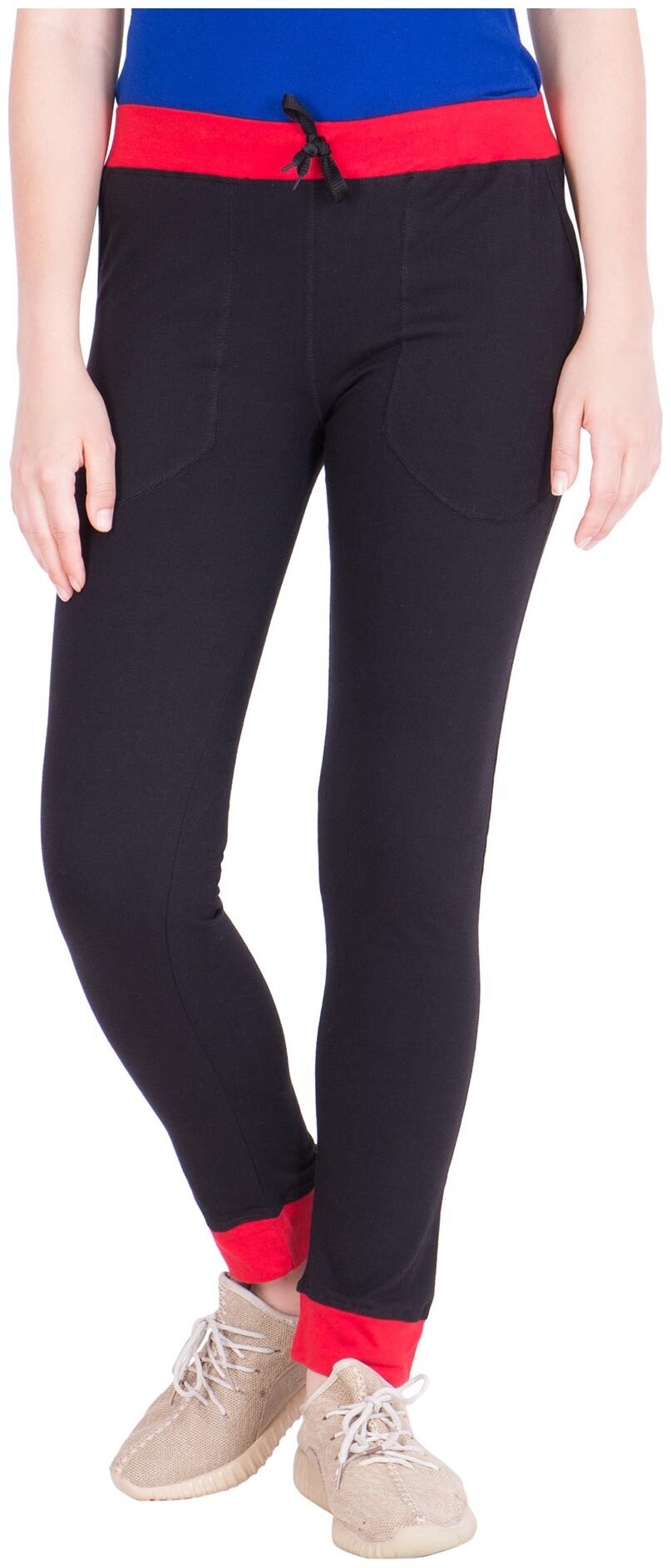 

VESTILO Women Slim fit Cotton Solid Track pants - Black