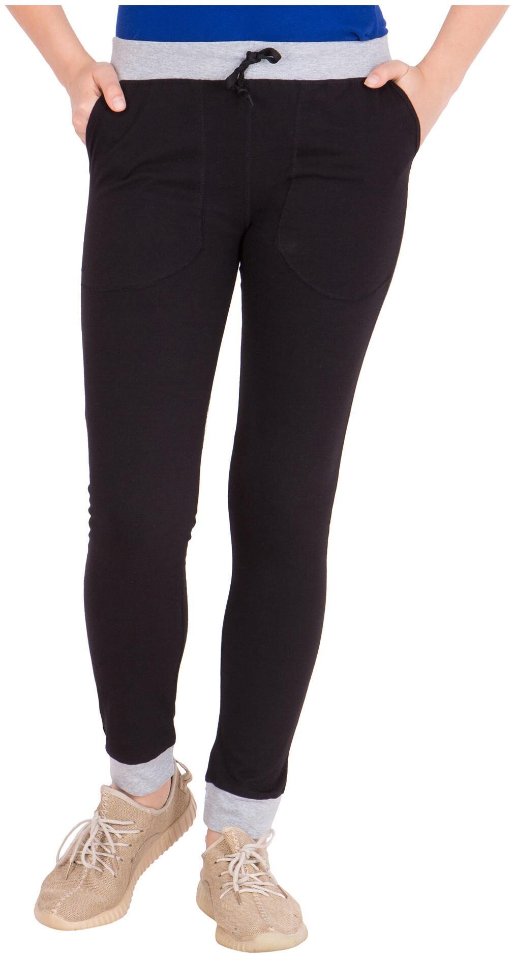 

VESTILO Women Slim fit Cotton Solid Track pants - Black