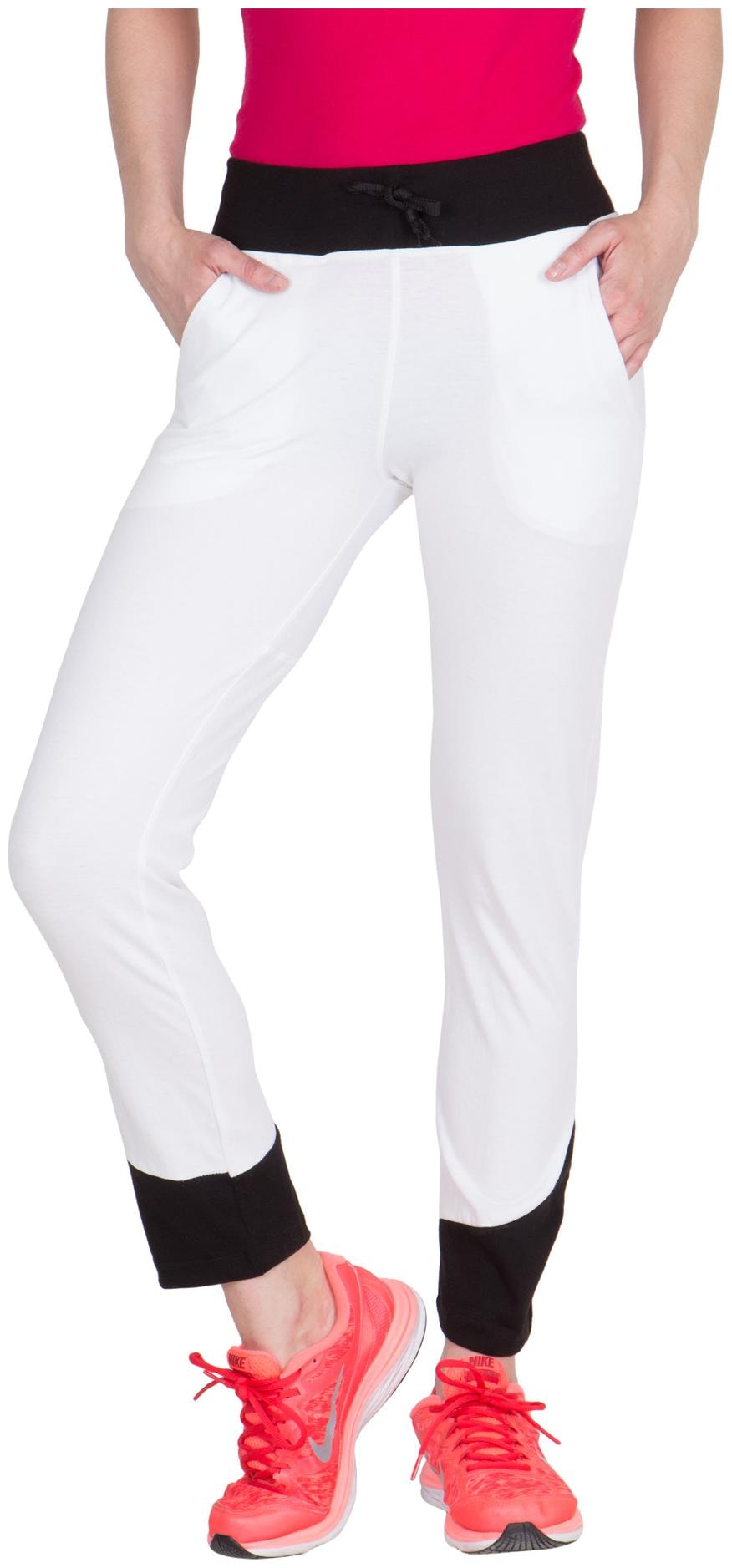 

VESTILO Women Slim fit Cotton Solid Track pants - White