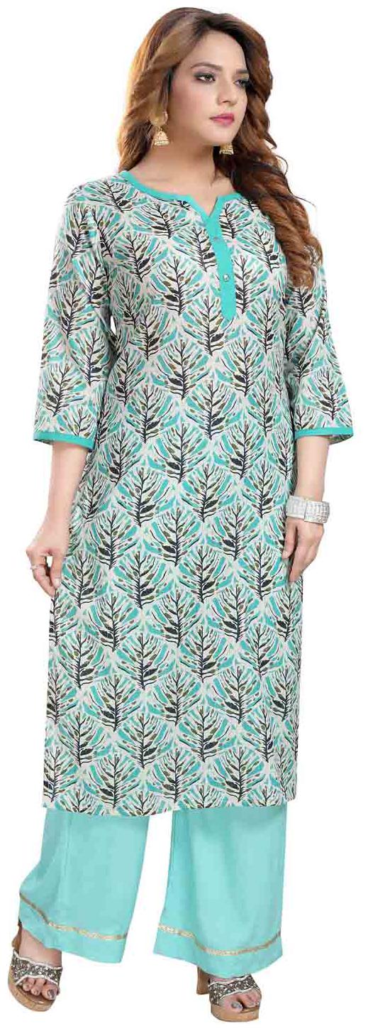 

Vich Women Cotton Regular Fit Kurti (Multi)
