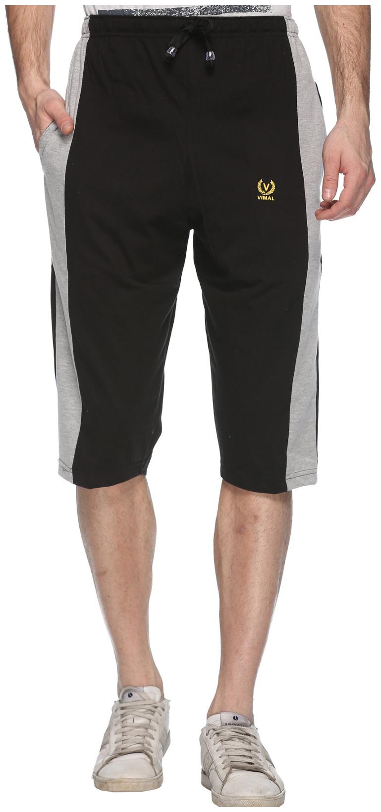 

VIMAL JONNEY Men Black Slim Fit Regular Shorts