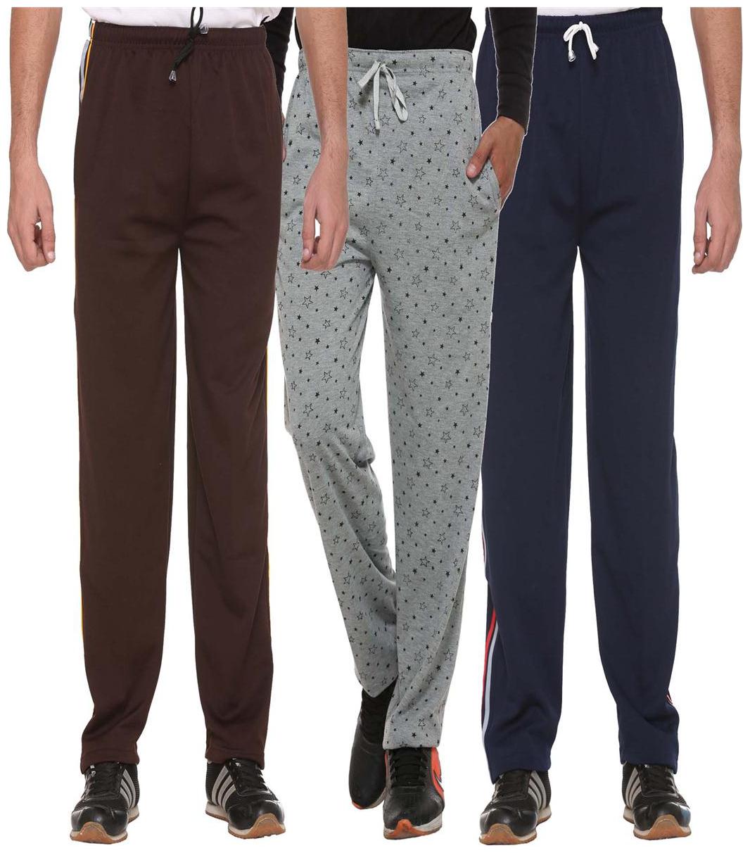 

Vimal Cotton Multicolor Trackpants For Men (Pack Of3)