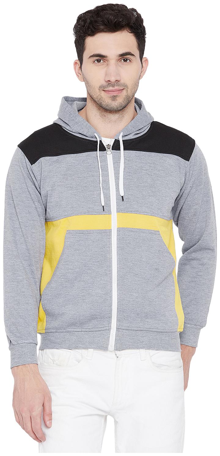 

Vimal Cotton Grey Melange Fullsleeves Hoodie Zipper Sweatshirt For Men