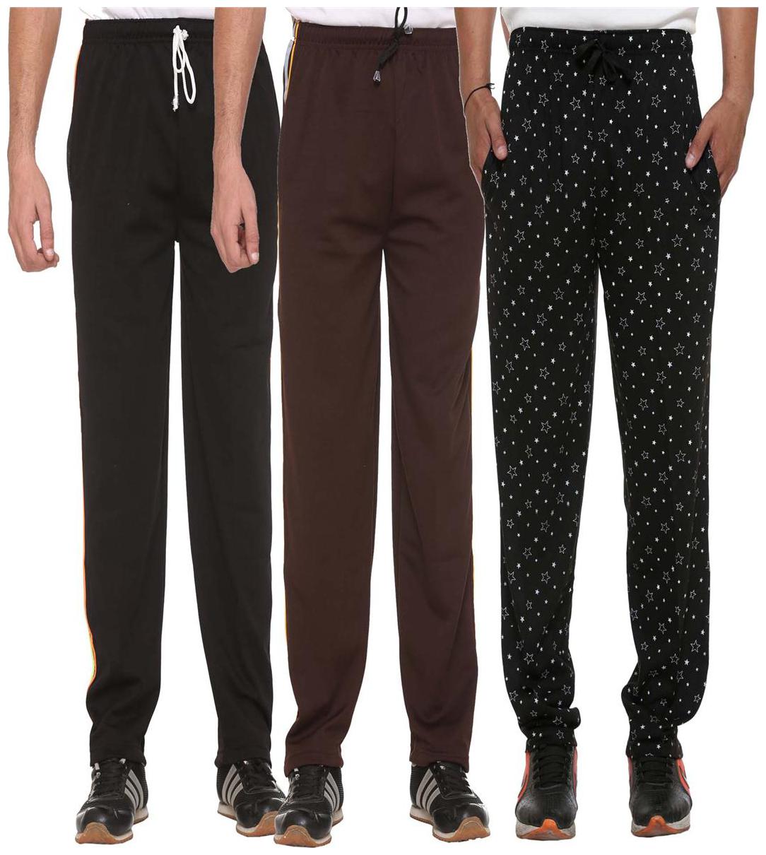 

VIMAL JONNEY Men Black Solid Slim fit Track pants