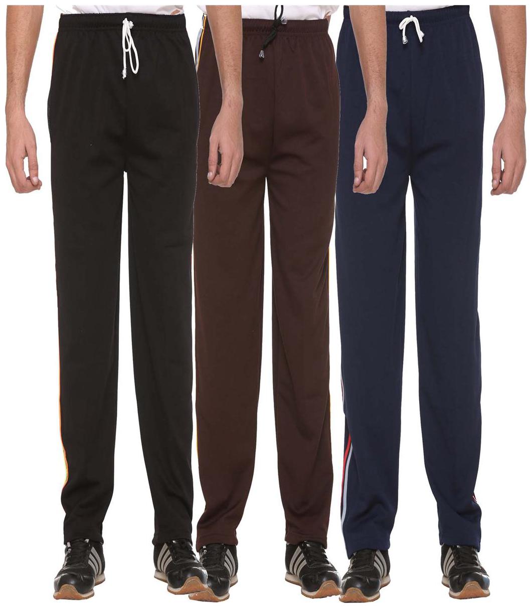 

VIMAL JONNEY Men Black Solid Slim fit Track pants