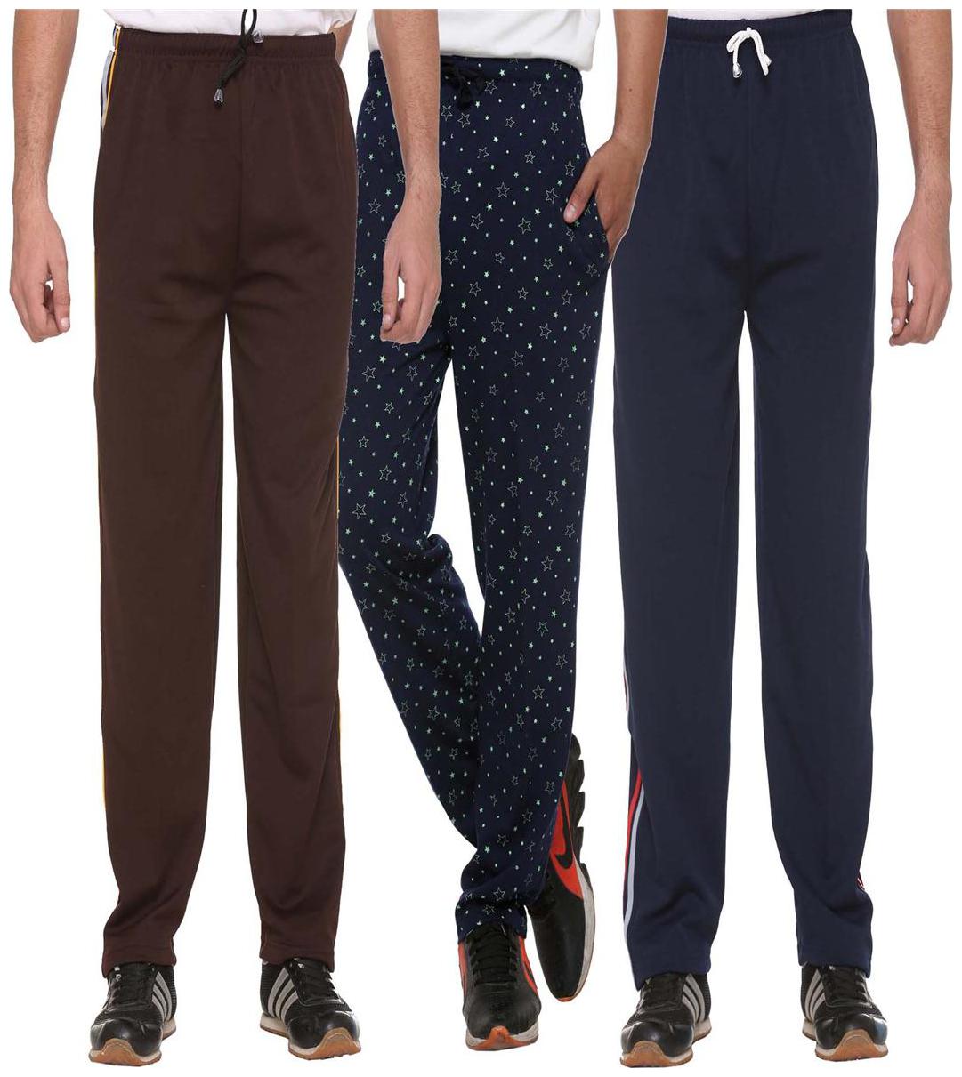 

Vimal Cotton Multicolor Trackpants For Men (Pack Of3)