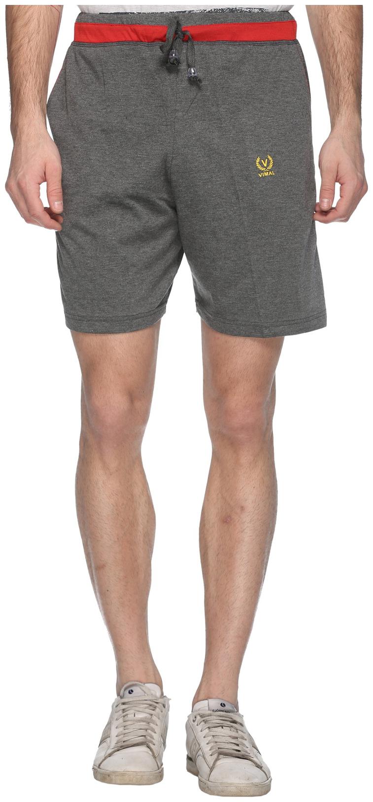 

VIMAL JONNEY Men Grey Slim Fit Regular Shorts