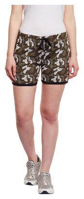 Vimal Green Camouflage/Military/Army Shorts For Women