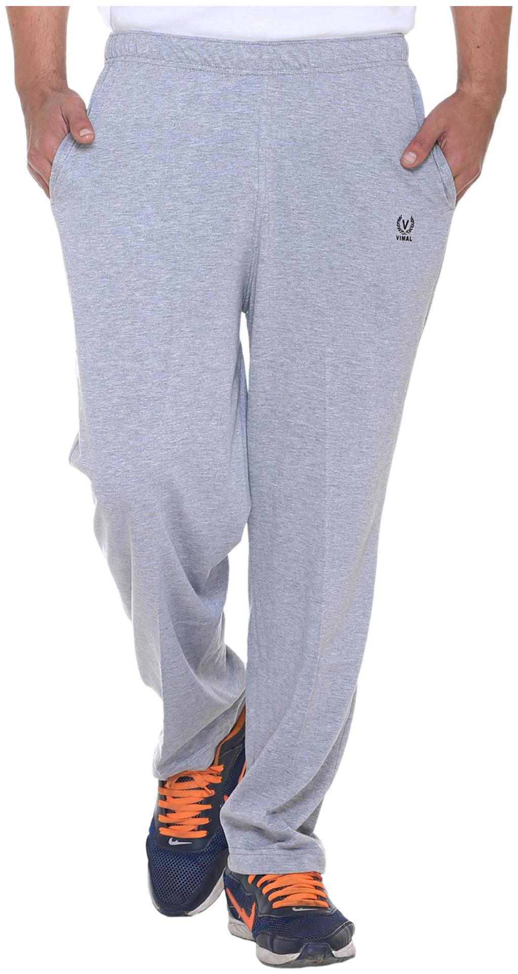 

Vimal Premium Grey Melange Cotton Mens Trackpant
