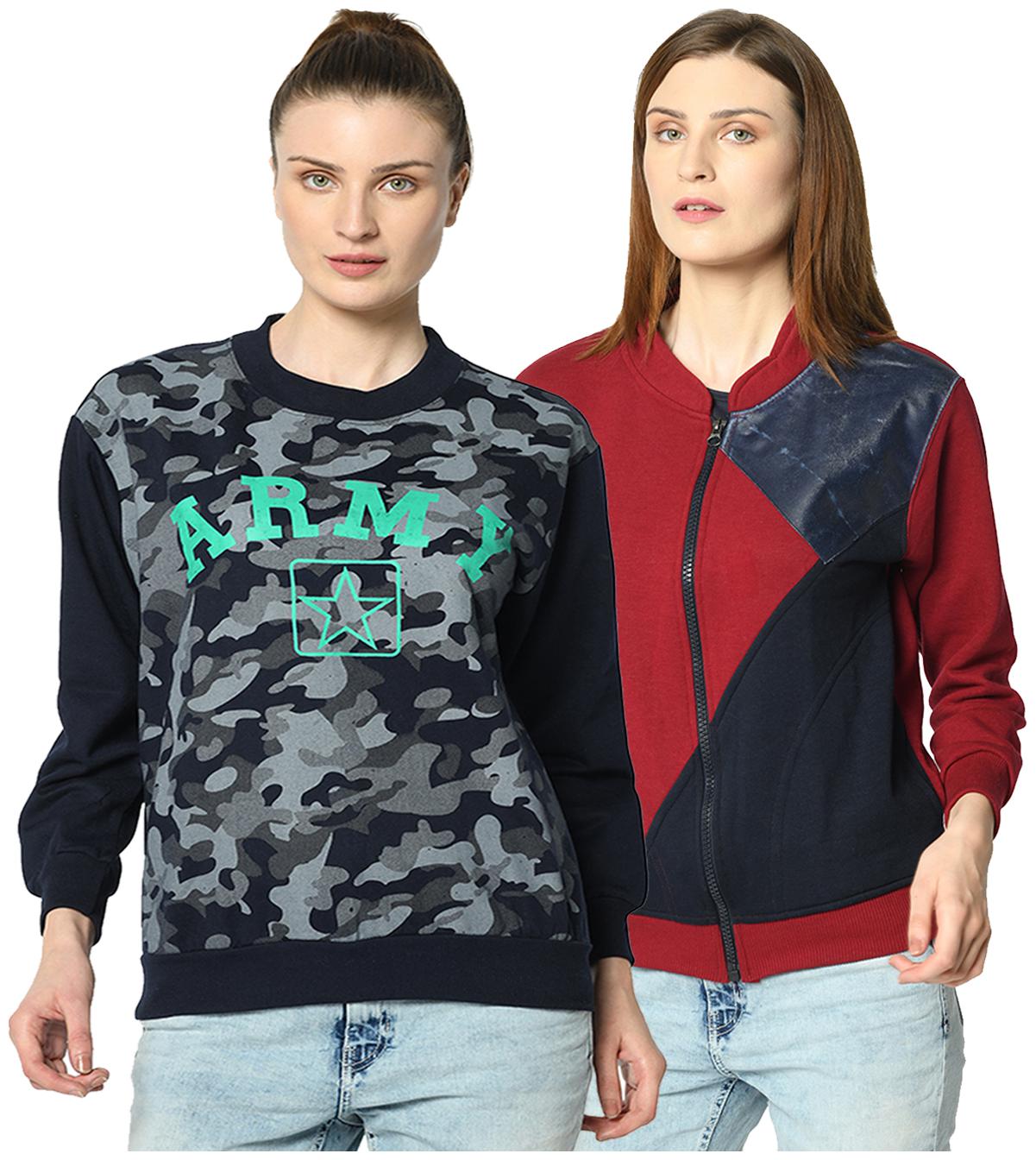 

VIMAL JONNEY Women Camouflage Sweatshirt - Multi
