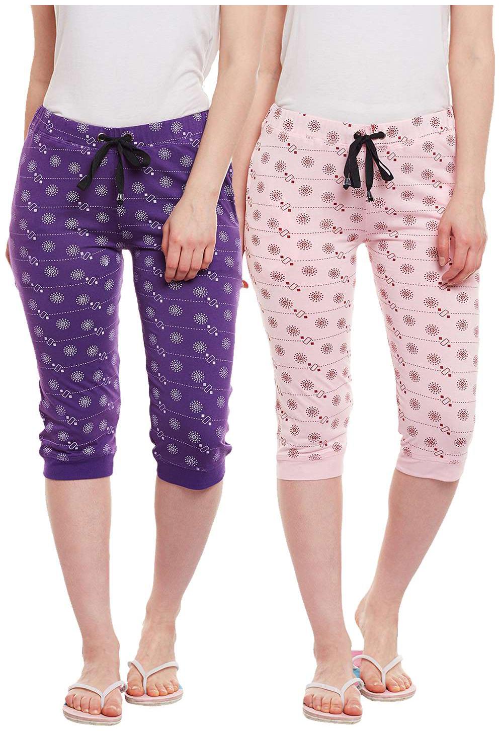 

VIMAL JONNEY Women Printed Denim capri - Multi