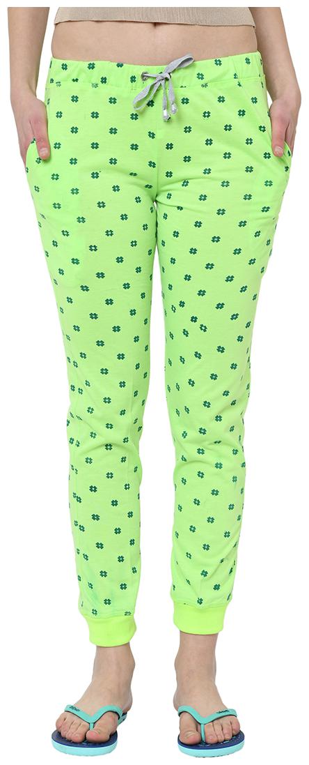 

VIMAL JONNEY Cotton Blend Printed Green Joggers For Women