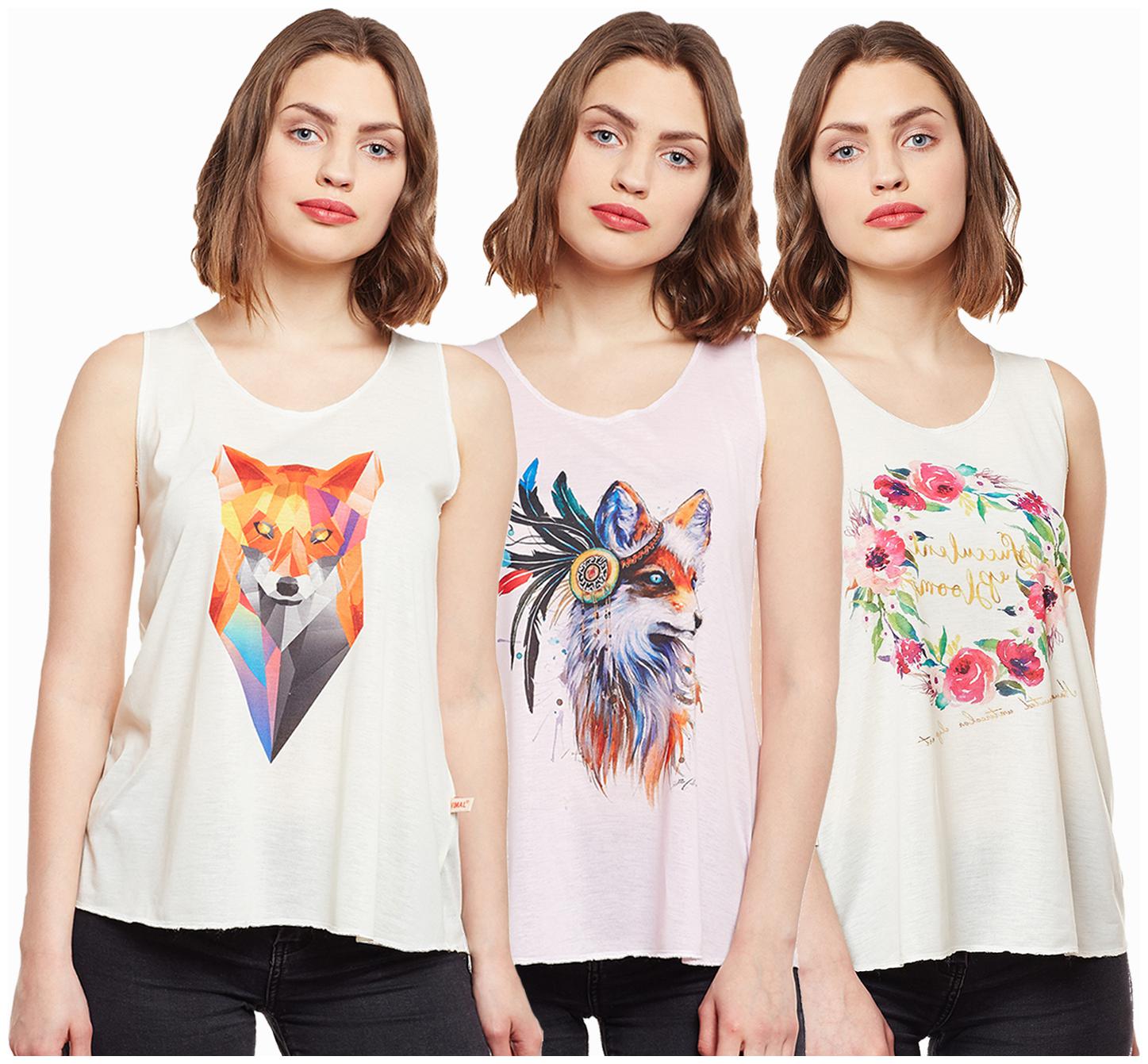 

VIMAL JONNEY Women Printed Regular top - Multi