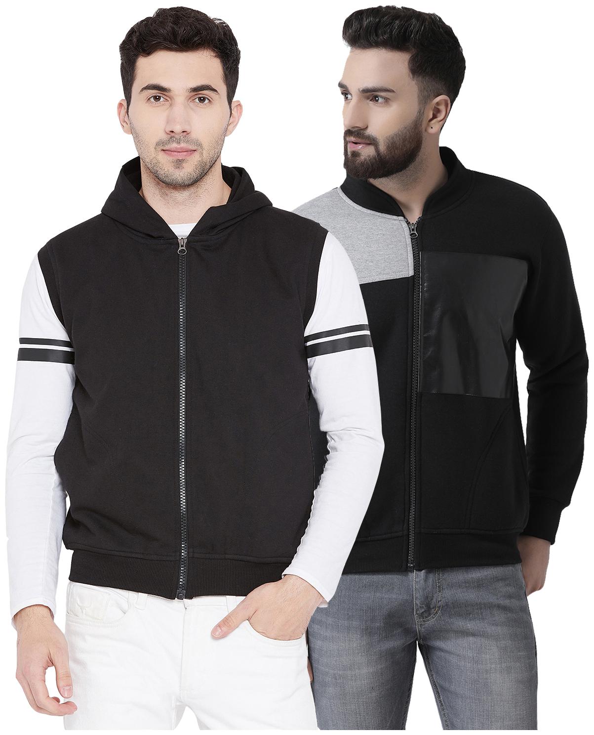

VIMAL JONNEY Multicolor Cotton Sweatshirts For Men(Pack Of 2)