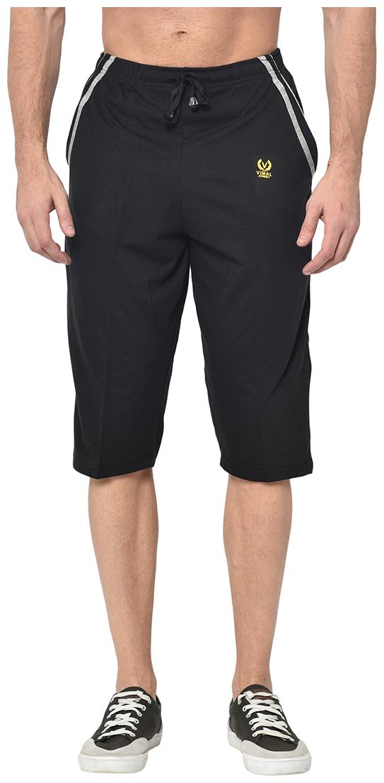 

VIMAL JONNEY Men Black Regular Fit Regular Shorts