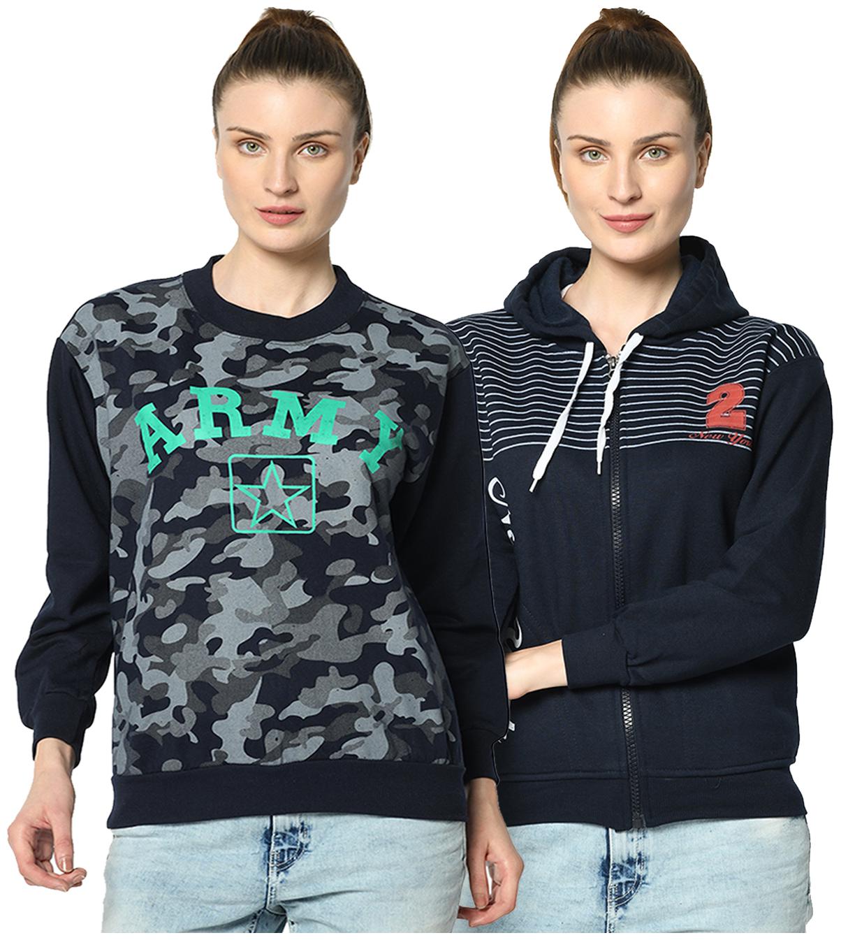 

VIMAL JONNEY Women Camouflage Sweatshirt - Blue