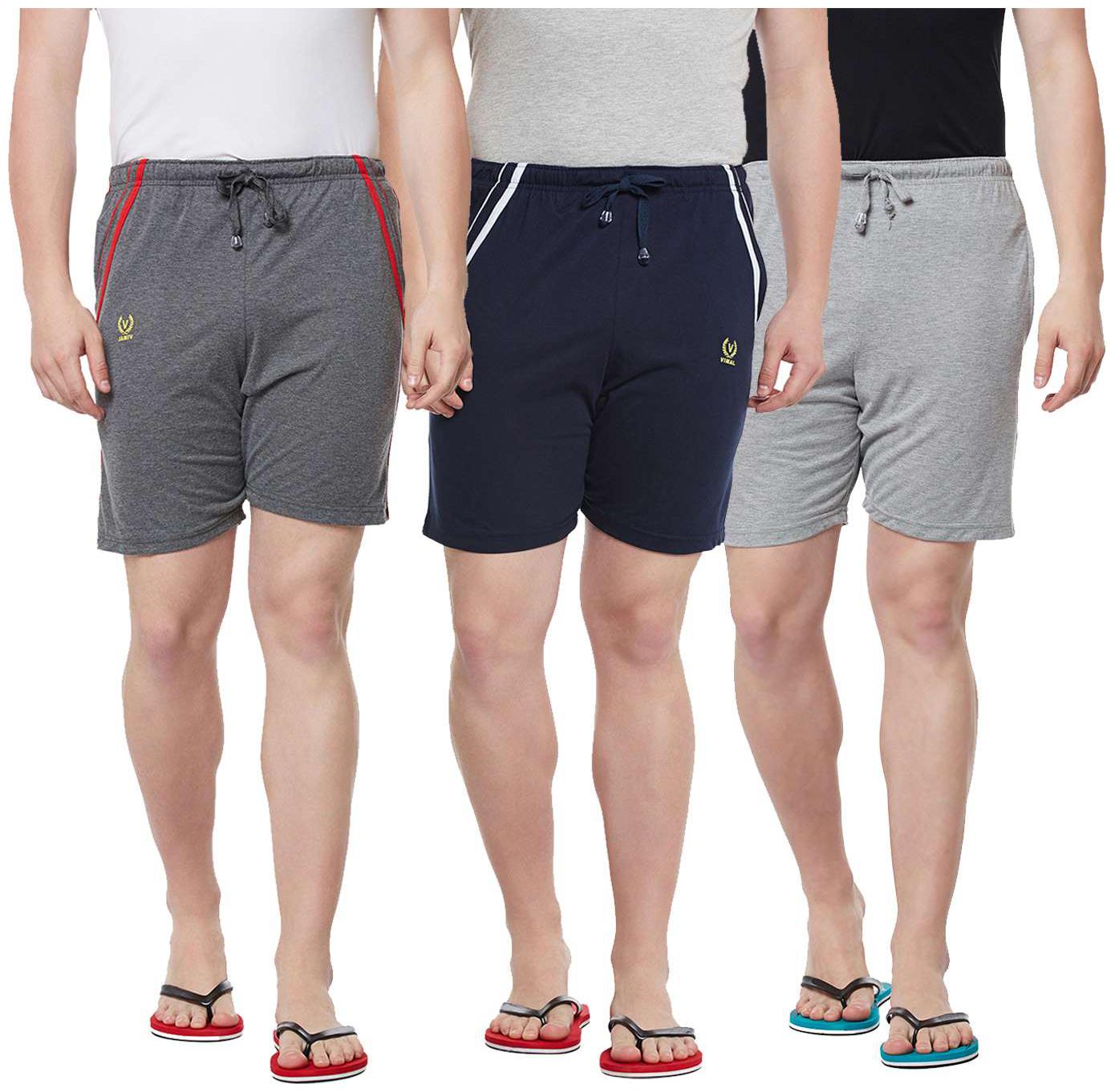 

VIMAL JONNEY Men Black Regular Fit Regular Shorts