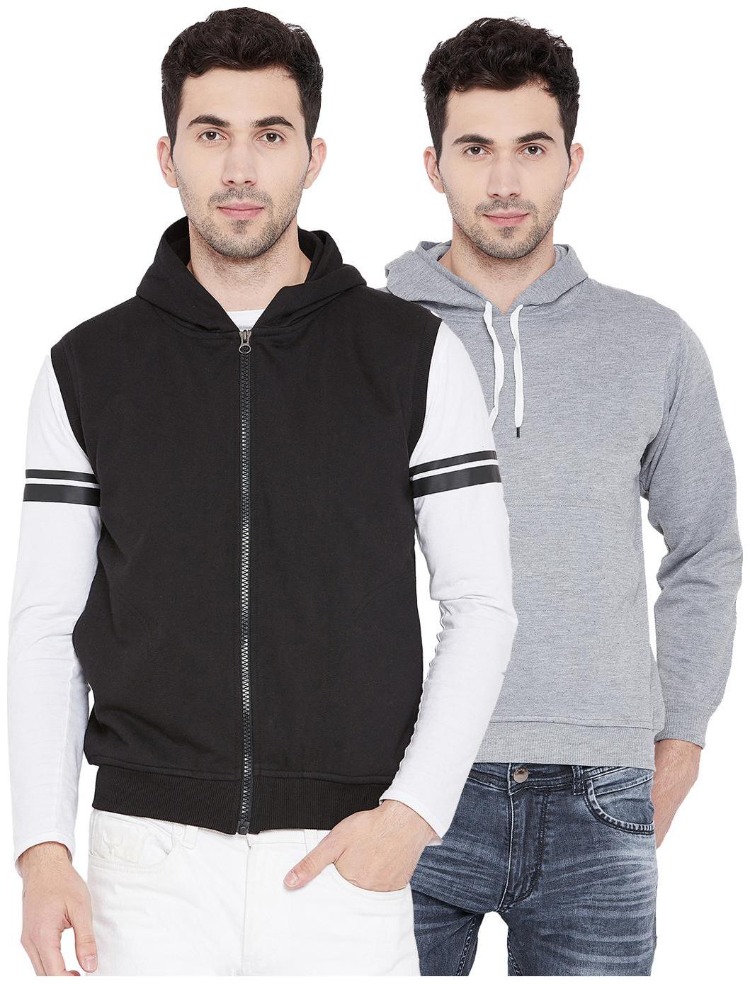 

Vimal Jonney Multicolor Cotton Sweatshirts For Men(Pack Of 2)
