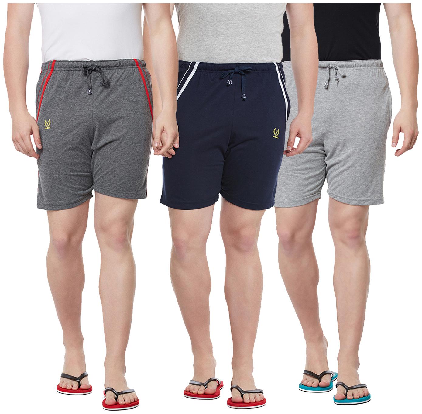 

VIMAL JONNEY Men Black Regular Fit Regular Shorts