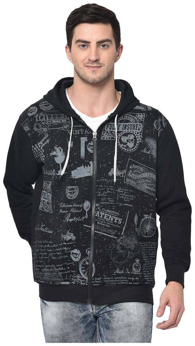 

VIMAL JONNEY Men Black Hooded Hoodie