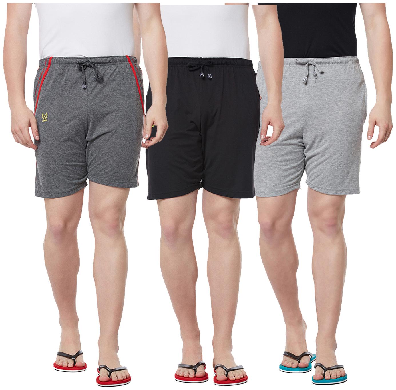 

VIMAL JONNEY Men Black Regular Fit Regular Shorts