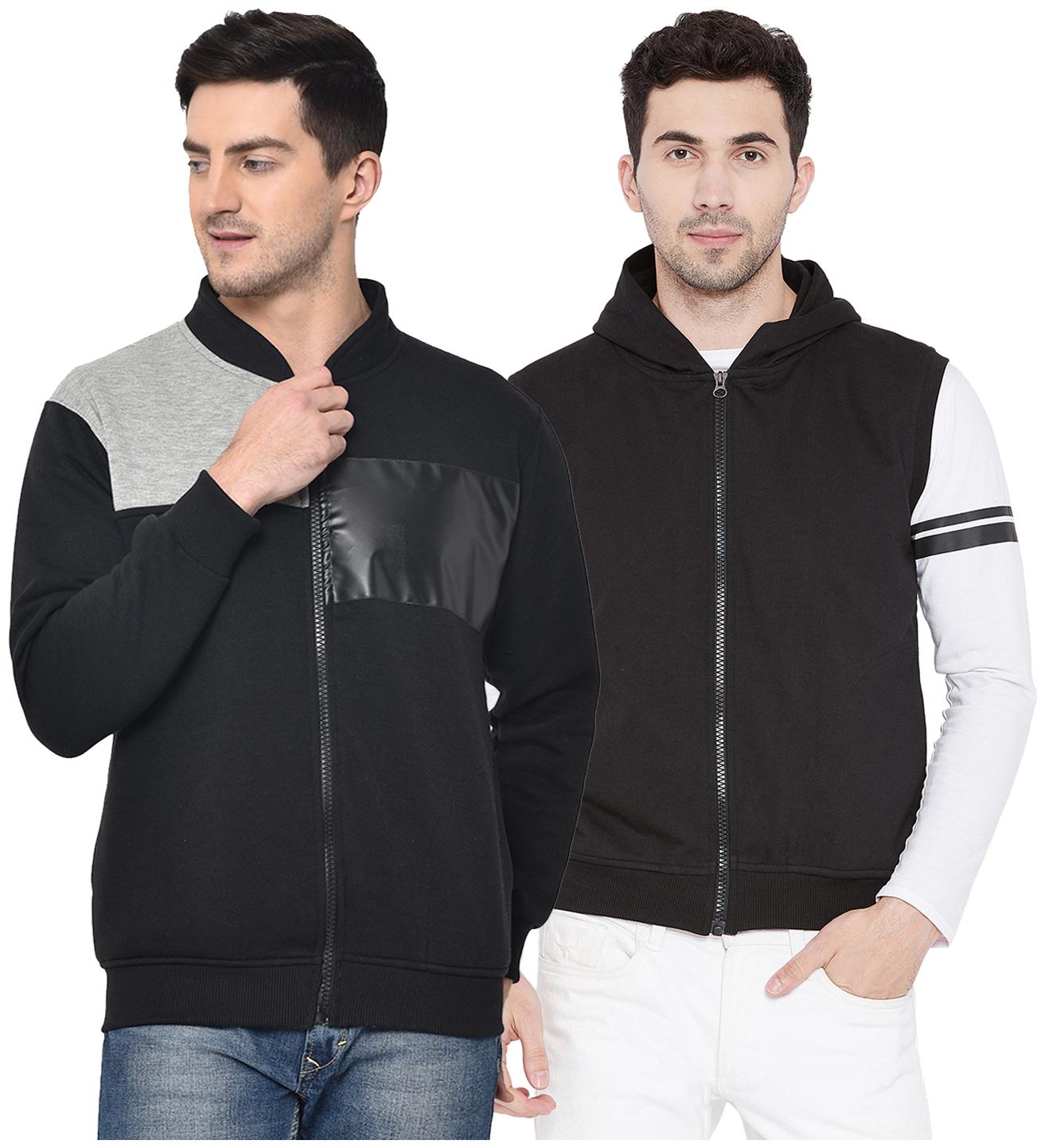 

VIMAL JONNEY Cotton Blend Colourblocked Multi Color Sweatshirt For Men (Pack Of 2)