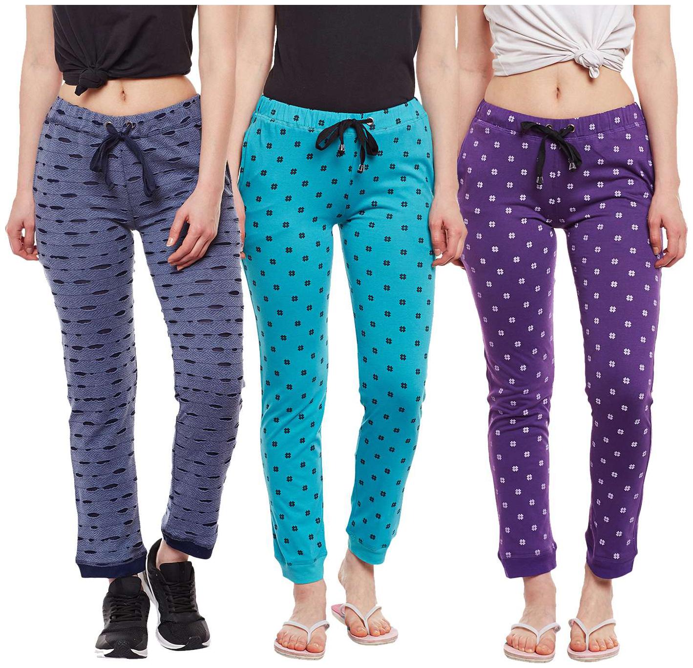 

VIMAL JONNEY Women Regular fit Cotton Printed Track pants - Multi