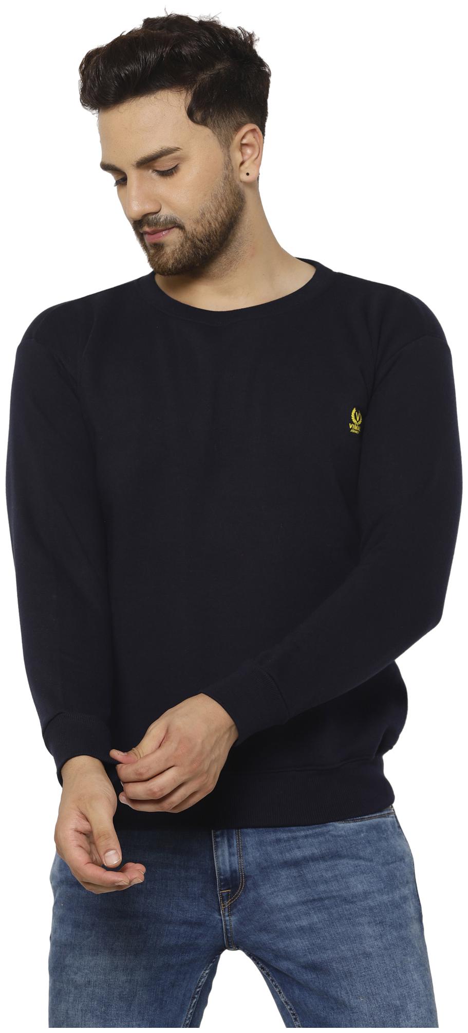 

VIMAL JONNEY Men Blue Round neck Sweatshirt