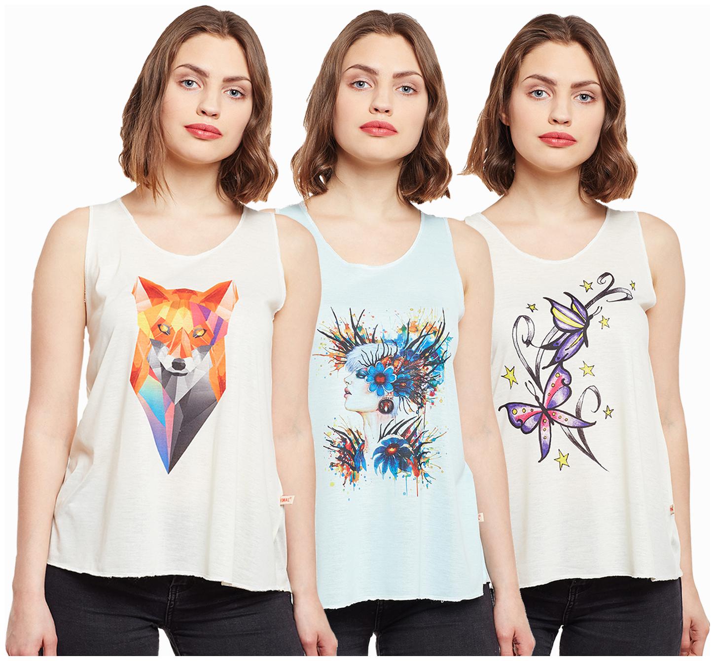 

VIMAL JONNEY Women Printed Regular top - Multi