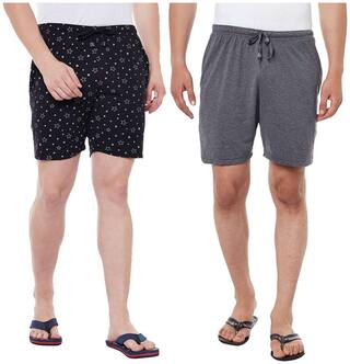 VIMAL JONNEY Men Black Regular Fit Regular Shorts