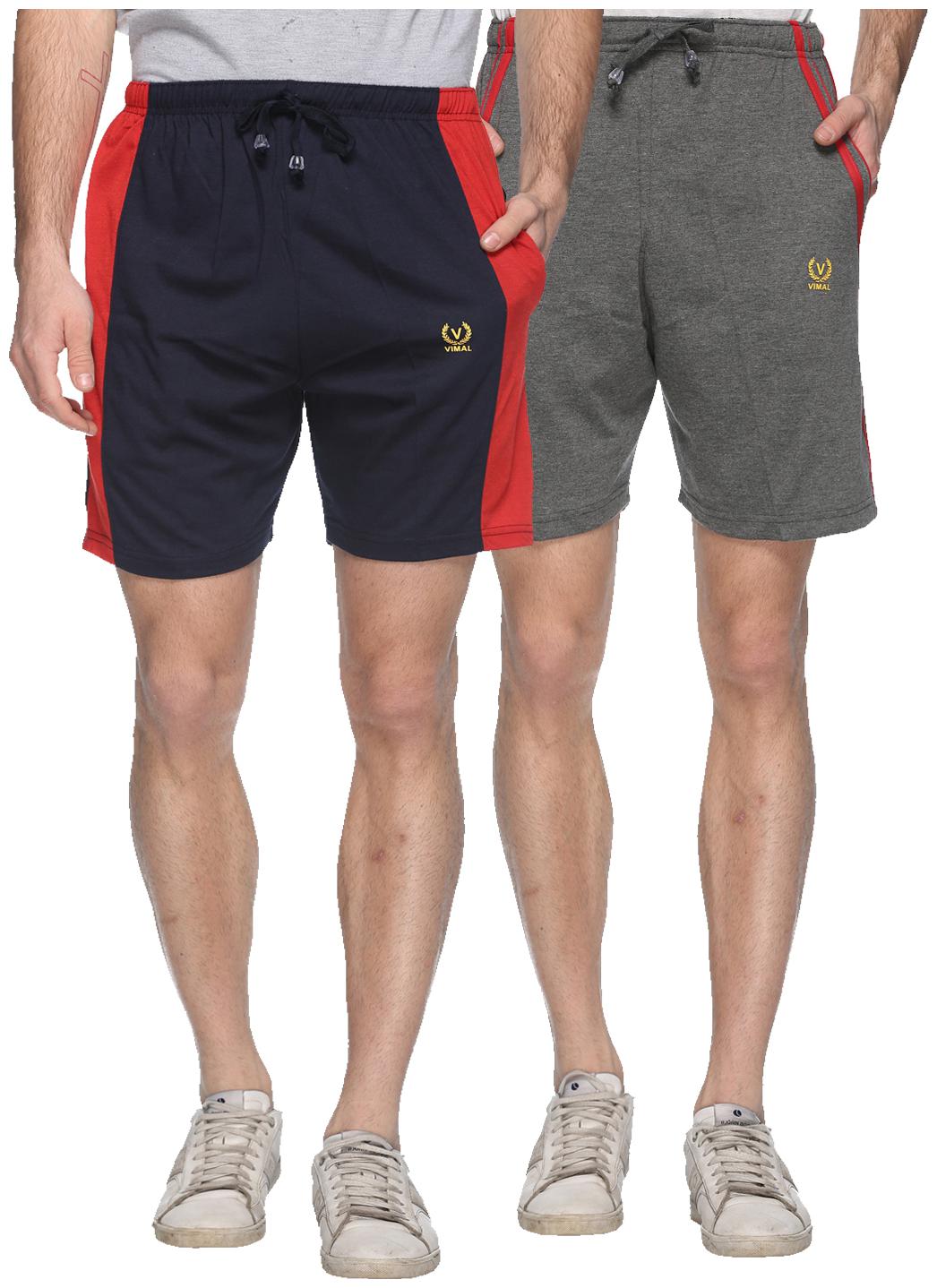 

VIMAL JONNEY Men Black Regular Fit Regular Shorts