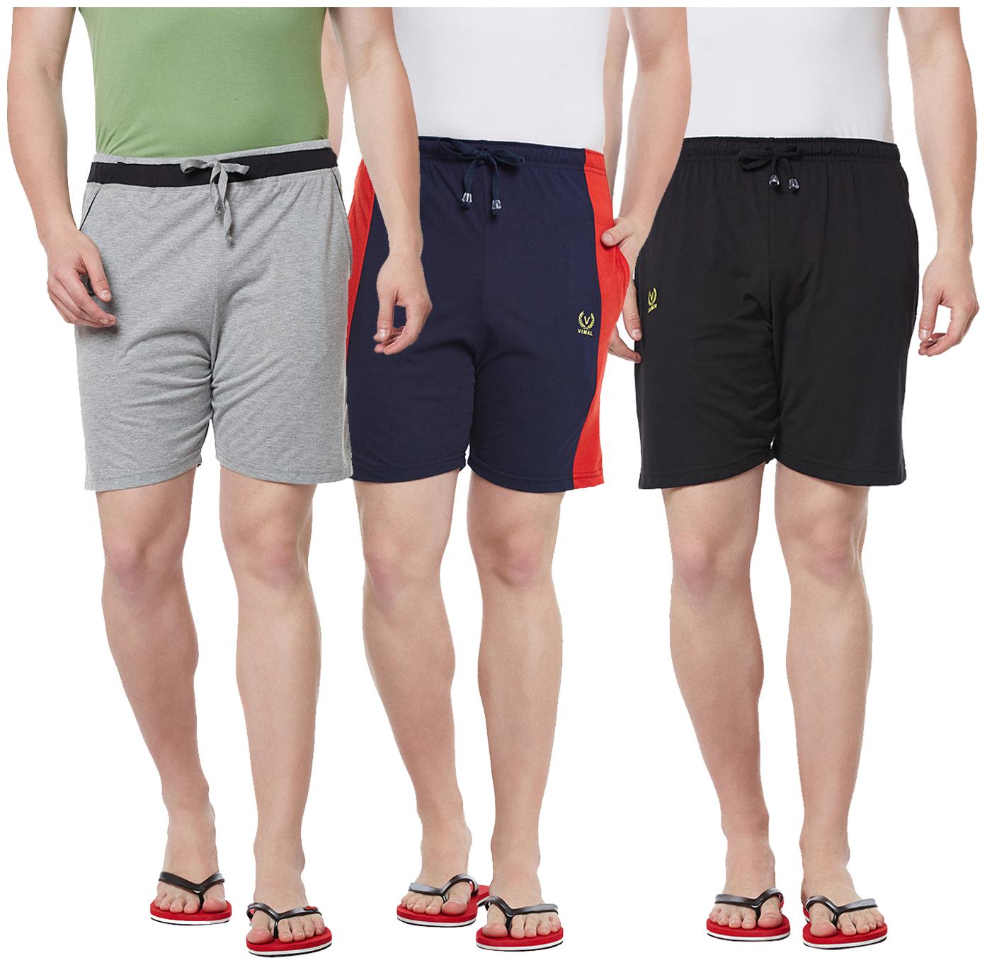 

VIMAL JONNEY Men Black Regular Fit Regular Shorts