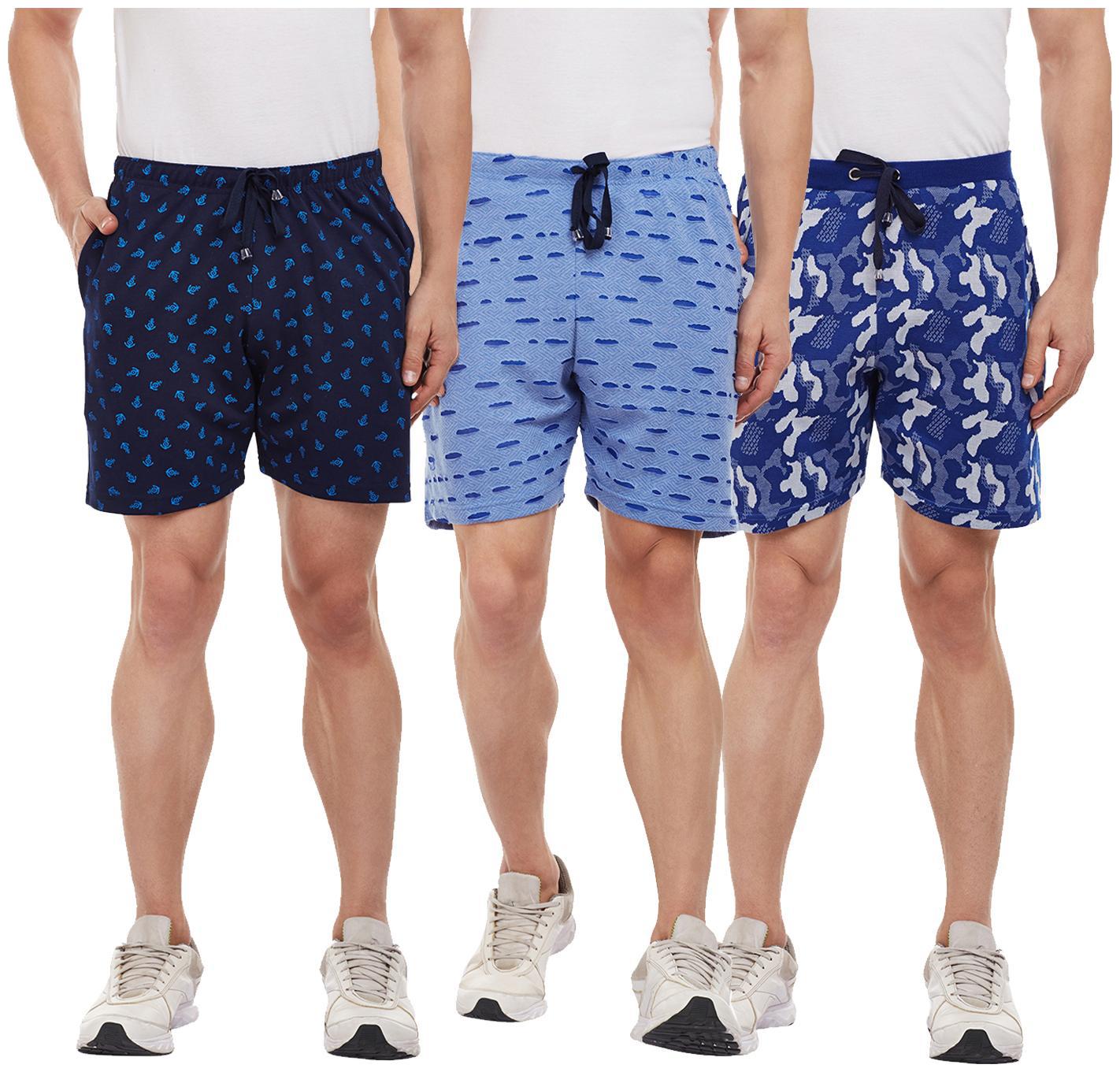 

Vimal Jonney Cotton Multicolor Shorts For Men(Pack Of 3)