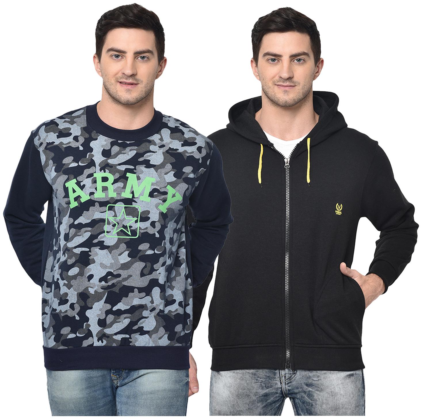 

VIMAL JONNEY Men Blue Round neck Sweatshirt