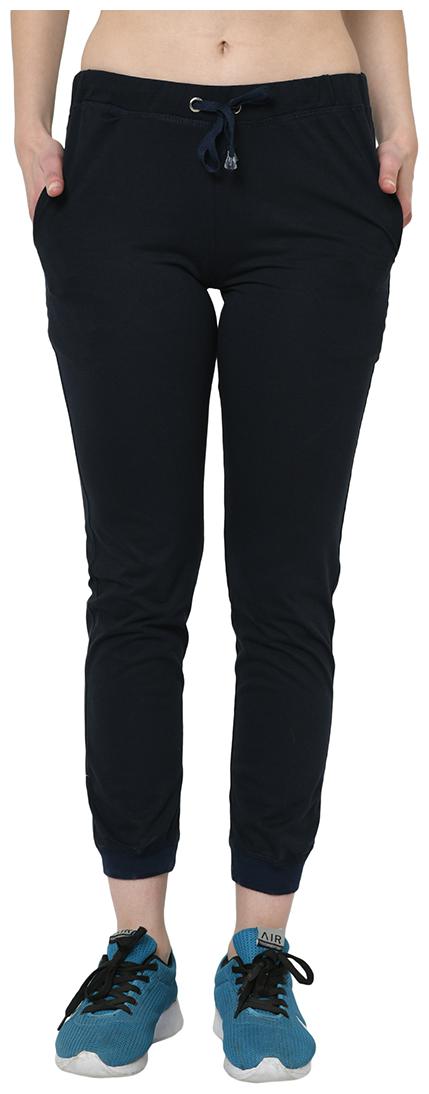 

VIMAL JONNEY Cotton Blend Solid Black Joggers For Women