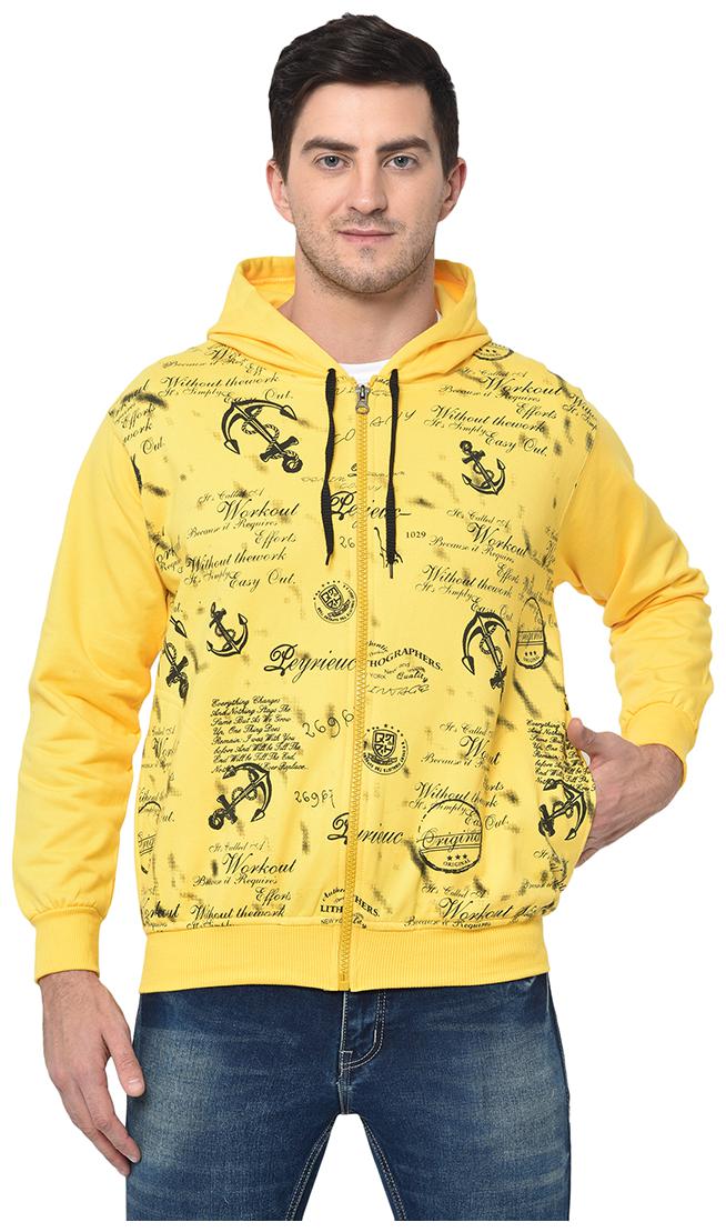 

VIMAL JONNEY Men Yellow Hooded Hoodie