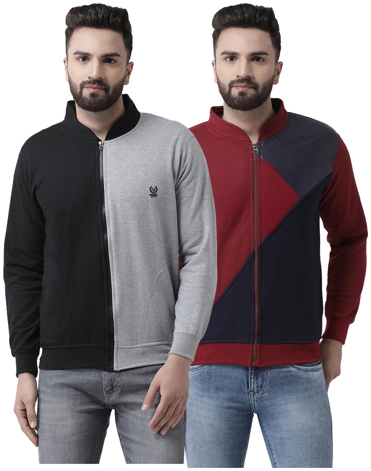 

VIMAL JONNEY Men Cotton Colorblocked Sweatshirt Multi