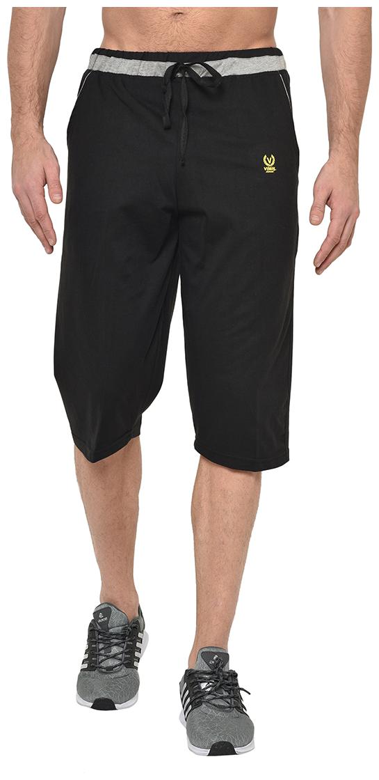 

VIMAL JONNEY Men Black Regular Fit Regular Shorts