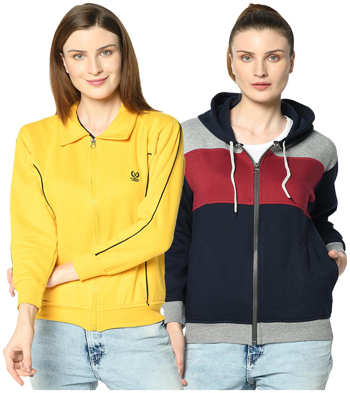 

VIMAL JONNEY Women Colourblocked Hoodie - Multi