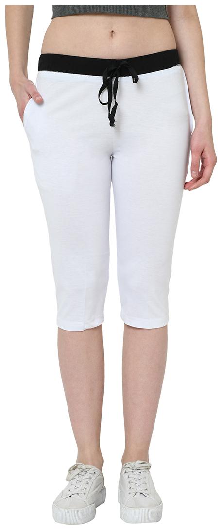 

VIMAL JONNEY Women Solid Regular capri - White
