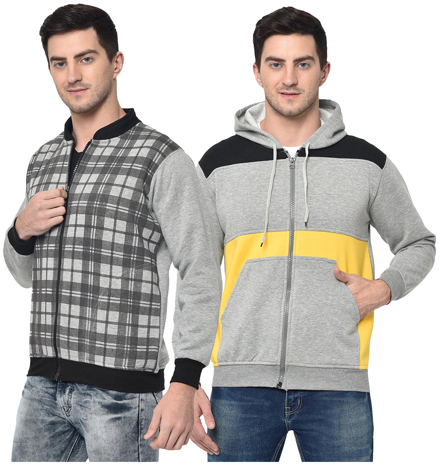 

VIMAL JONNEY Cotton Blend Checked Multi Color Sweatshirt For Men (Pack Of 2)