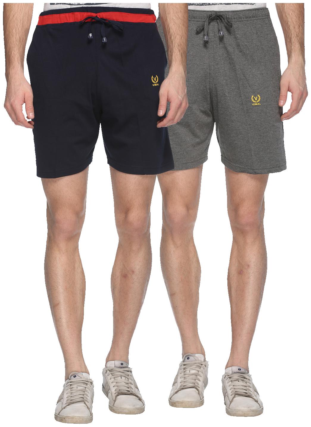 

VIMAL JONNEY Men Black Regular Fit Regular Shorts