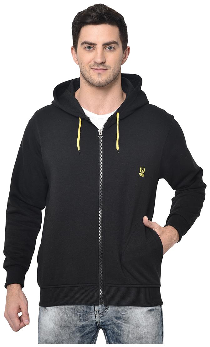 

VIMAL JONNEY Men Black Hooded Hoodie