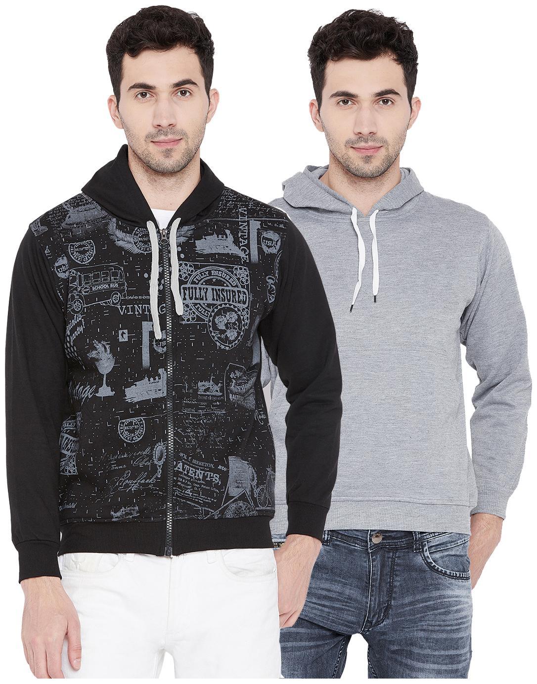 

Vimal Jonney Multicolor Cotton Sweatshirts For Men(Pack Of 2)