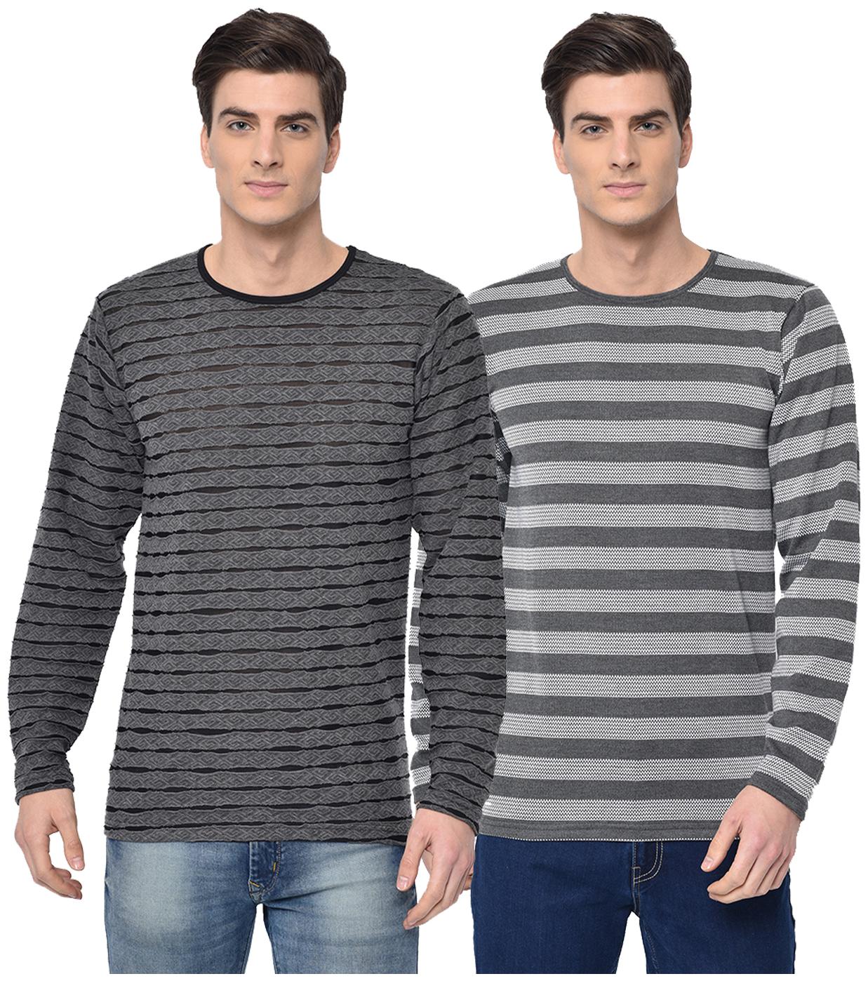 

VIMAL JONNEY Men Multi Regular fit Cotton Blend Round neck T-Shirt - Pack Of 2