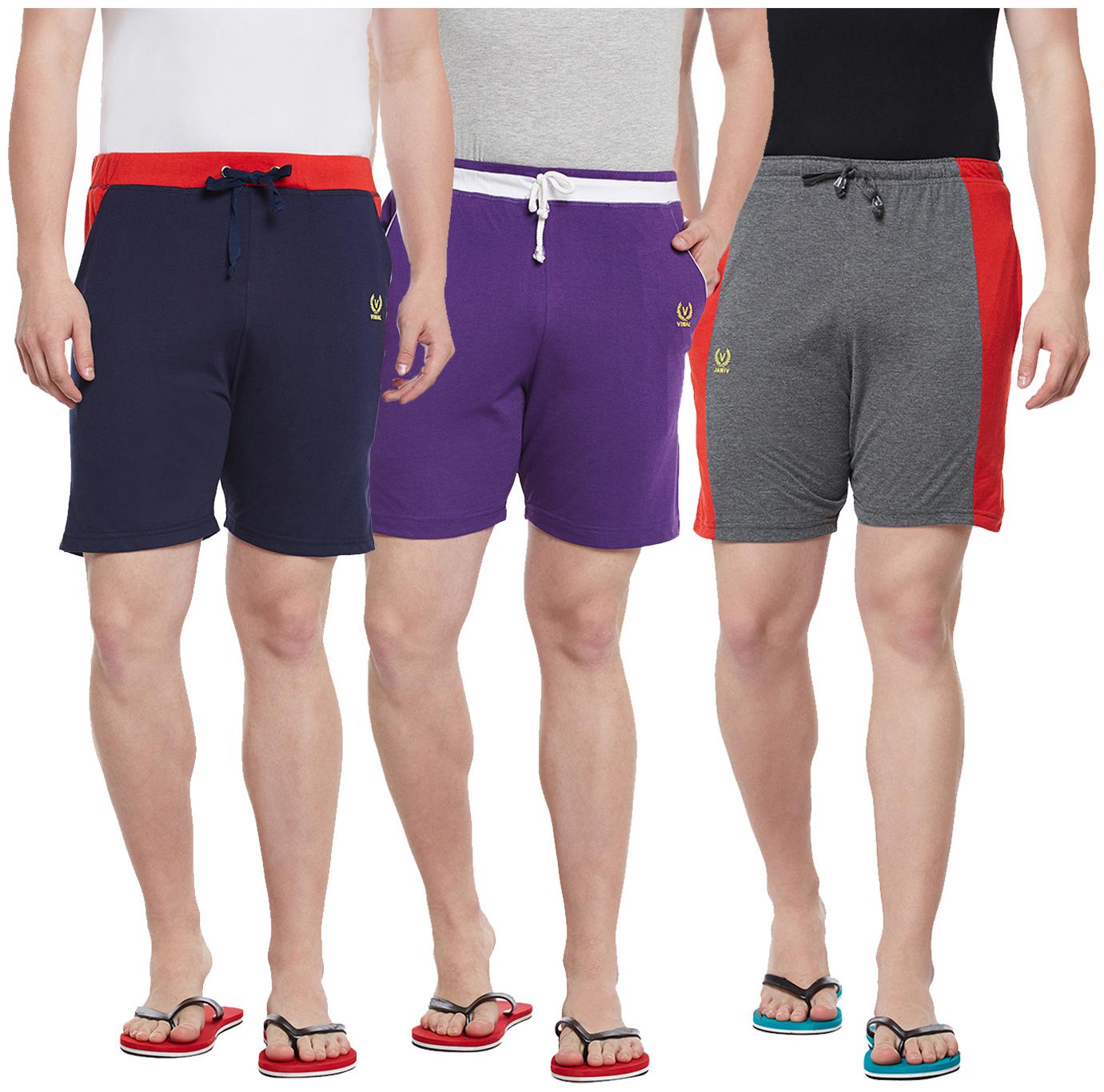 

VIMAL JONNEY Men Black Regular Fit Regular Shorts