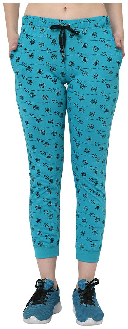 

VIMAL JONNEY Cotton Blend Printed Blue Joggers For Women