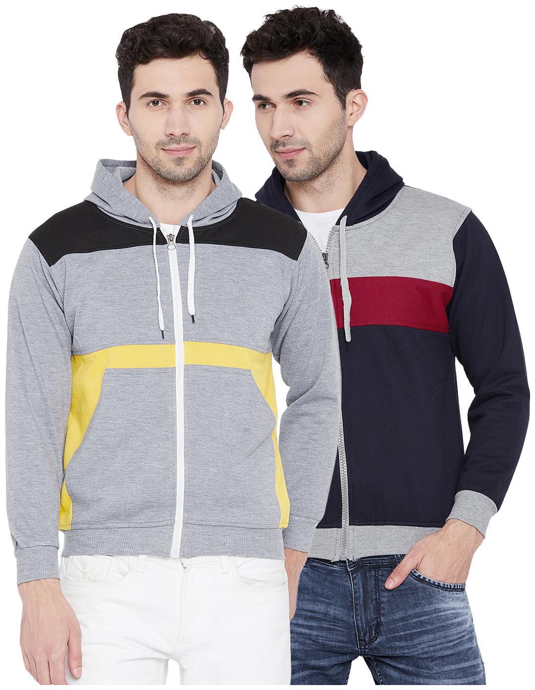 

Vimal Jonney Multicolor Cotton Sweatshirts For Men(Pack Of 2)
